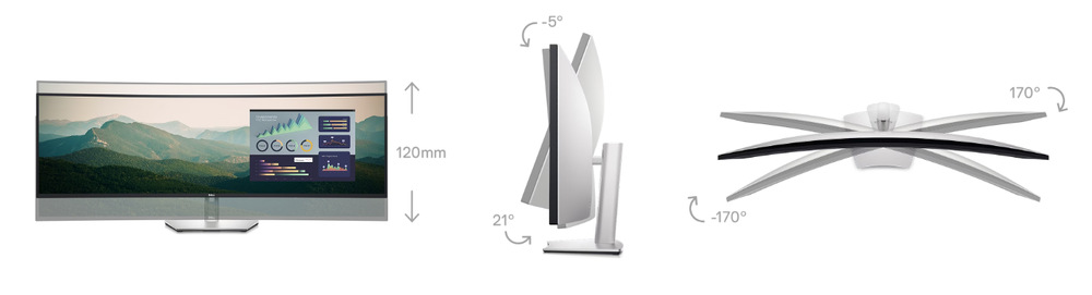 Monitor Dell UltraSharp U4924DW strieborný Monitor Dell UltraSharp U4924DW strieborný
