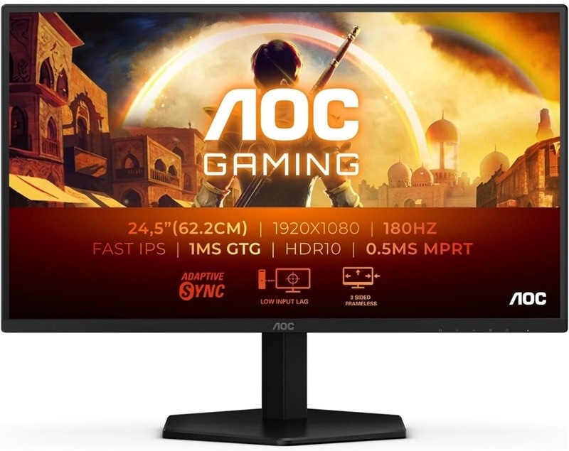 Herný monitor AOC 25G42E čierny/červený