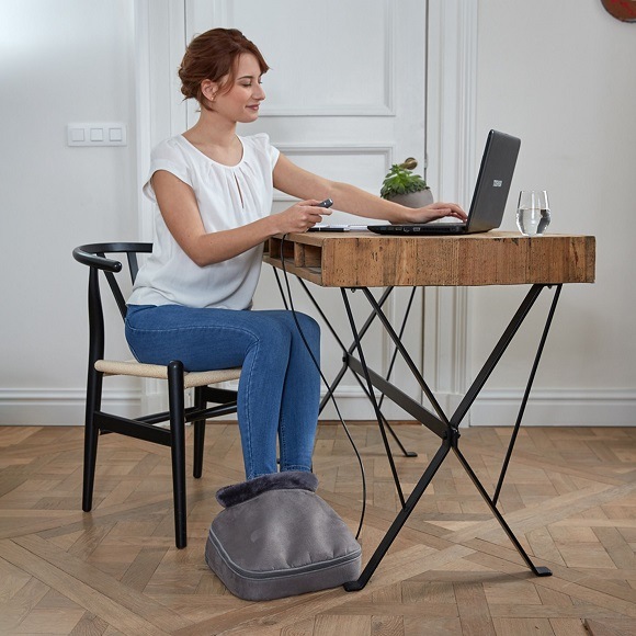 Masážny prístroj Lanaform Shiatsu Comfort 2 v 1 sivý
