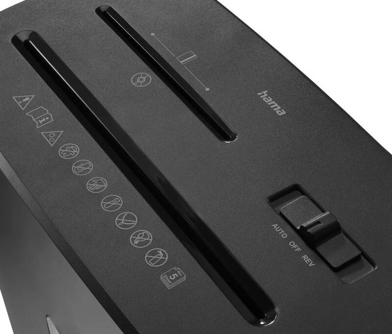 Skartovač Hama Prime M50CD-B, micro rez, 5 listov, P5 čierny Skartovač Hama Prime M50CD-B, micro rez, 5 listov, P5 čierny