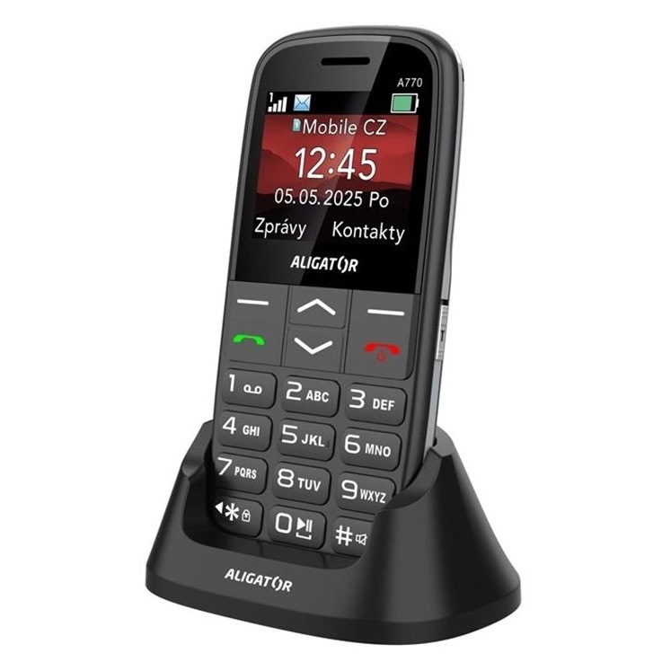 Mobilný telefón Aligator A770 Senior čierny Mobilný telefón Aligator A770 Senior čierny