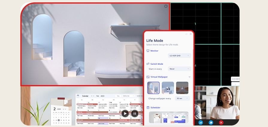 Monitor LG 24U41YA-B s aplikáciou LG Switch