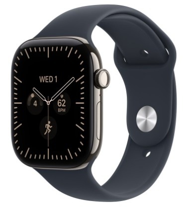 Inteligentné hodinky Apple Watch Series 12 GPS + Cellular 42 mm prírodný titán, námornícky modrý športový remienok - S/M Chytré hodinky Apple Watch Series 12 GPS + Cellular 42 mm prírodný titán, námornícky modrý športový remienok - S/M