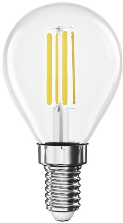 Žiarovka LED EMOS Filament Mini Globe, 3,8 W, E14, teplá biela