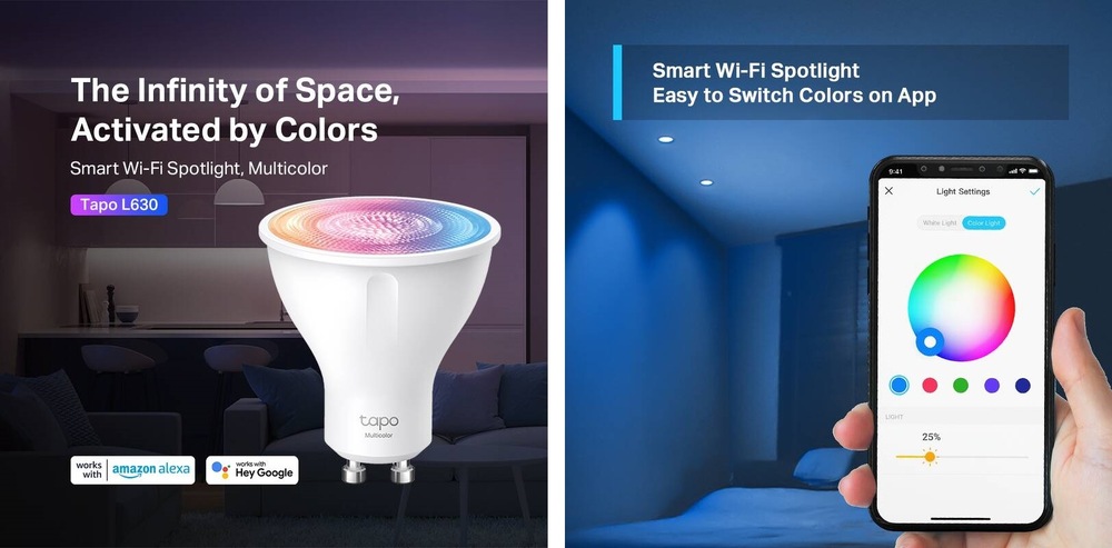 Inteligentná žiarovka TP-Link Tapo L630, Smart Wi-Fi, GU10, 3,7W, RGB TP-Link Tapo L630