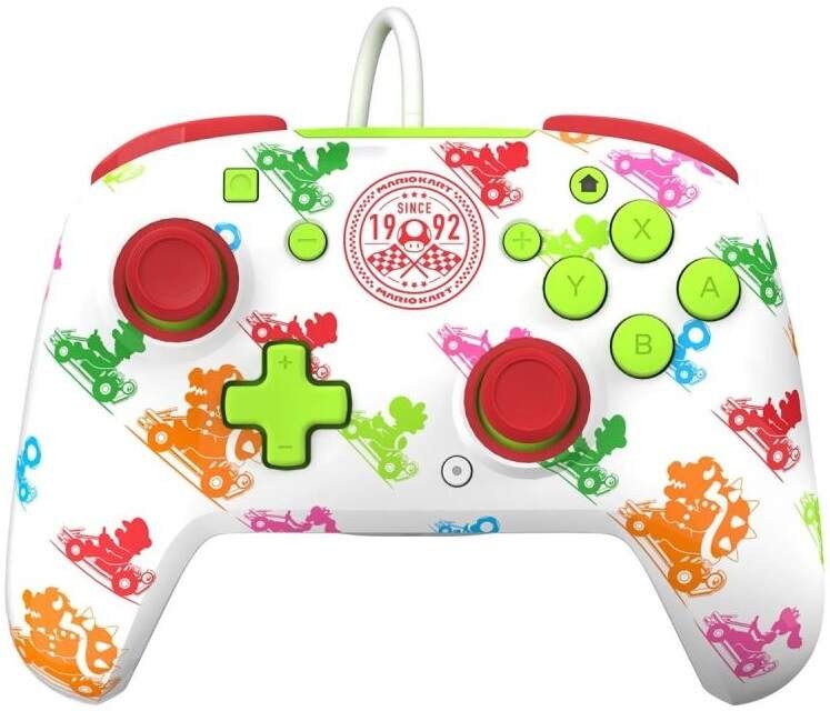 Gamepad PDP Rematch Glow, Nintendo Switch Kart Racer Mario biely
