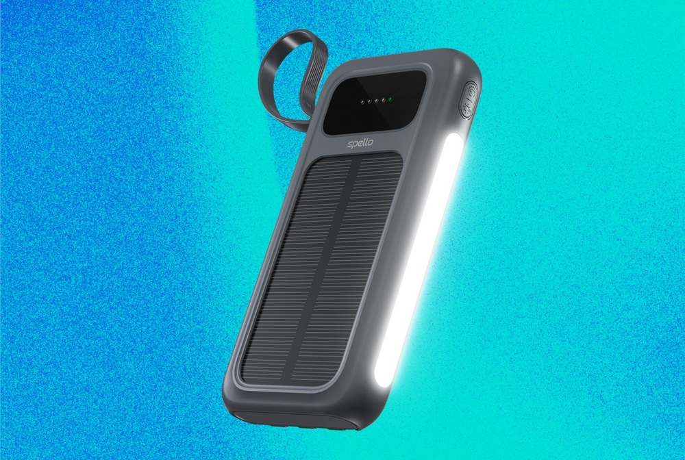 Powerbank Spello by Epico ForcePack 5in1 10000mAh solární, s integrovanými káblami SP15 sivá Powerbanka Spello