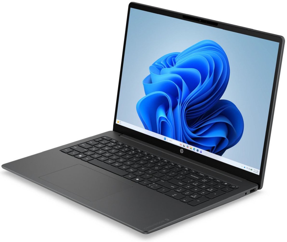 Notebook HP + Game Pass predplatné na 2 mesiace sivý Notebook HP OmniBook 3 v prevedení z bočného pohľadu