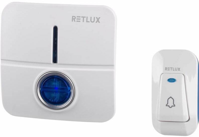 Zvonček bezdrôtový RETLUX RDB 105, do siete 230V + batériové tlačidlo biely