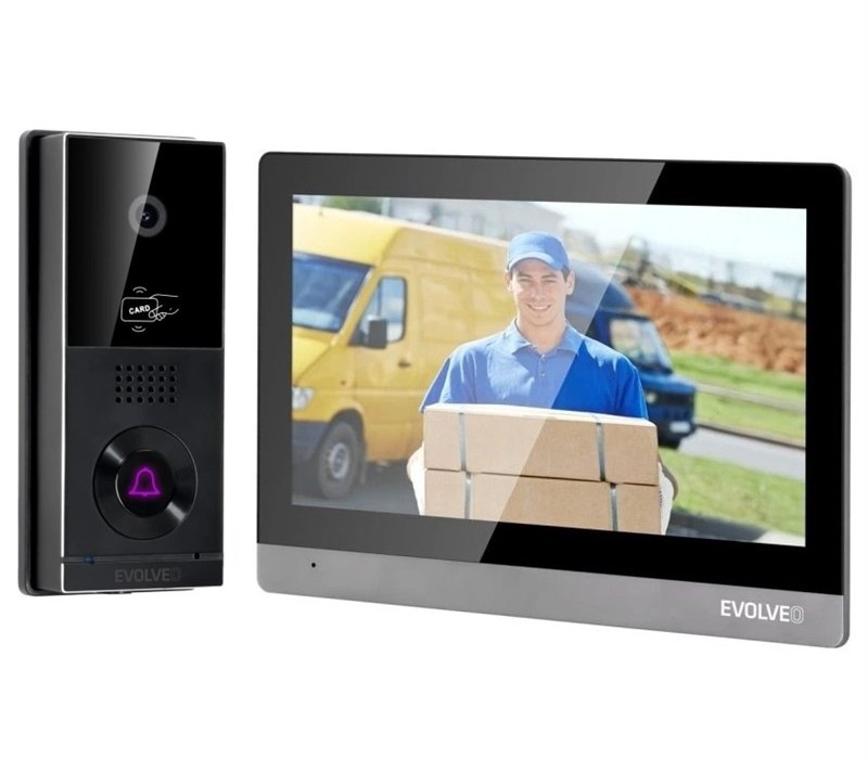 Dverný videotelefón Evolveo DoorPhone AHD10 - čierny/strieborný