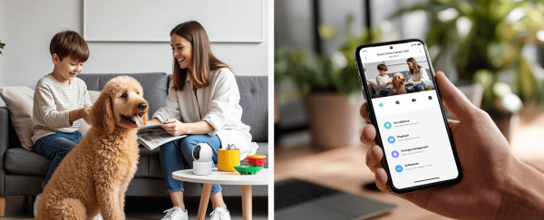 Xiaomi Smart C201 – AI detekcia osôb so zobrazením na smartfóne.