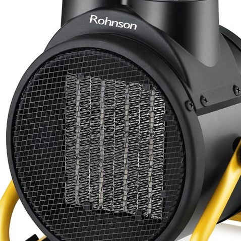 Teplovzdušný ventilátor Rohnson R-8075 čierny/žltý Teplovzdušný ventilátor Rohnson má termostat pre pohotové nastavenie požadovanej teploty