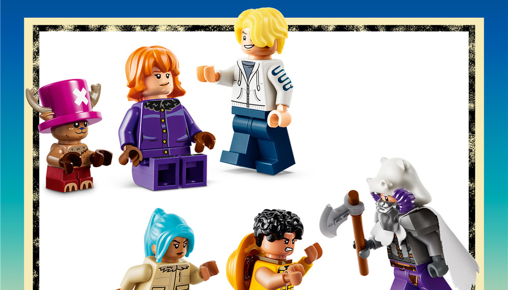 Stavebnica LEGO® ONE PIECE 75645 Bitka na hrade Drum Luffy, Nami, Sanji, Vivi, Chopper a Wapol rozohrajú súboj, ktorý môžete zakaždým pojať iným spôsobom.