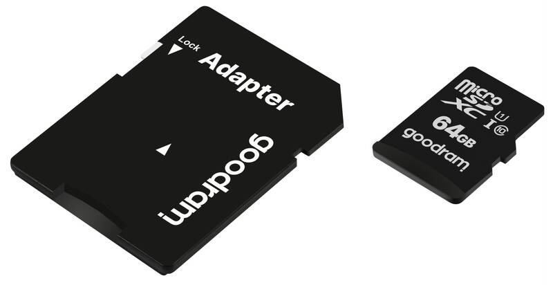 Pamäťová karta Goodram MicroSDXC 64GB 10 UHS I + adaptér Pamäťová karta Goodram MicroSDXC 64GB 10 UHS I + adaptér
