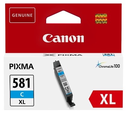Cartridge Canon CLI-581XL C, 170 strán azúrová farba