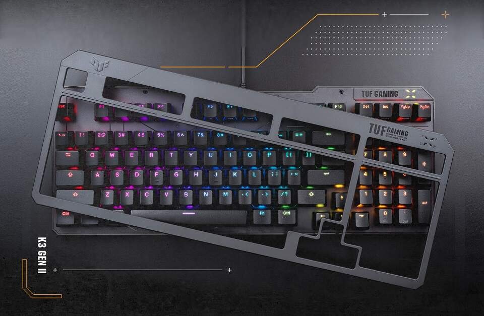 Klávesnica Asus TUF Gaming K3 GEN II - CZ/SK layout čierna Klávesnica Asus TUF Gaming K3 GEN II - CZ/SK layout čierna