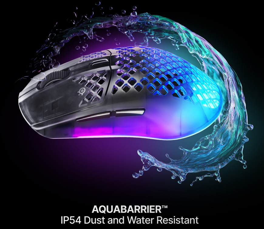 Myš SteelSeries Aerox 3 Wireless Gen 2 - Shadow čierna Herná myš s RGB efektom a ochranou proti vode