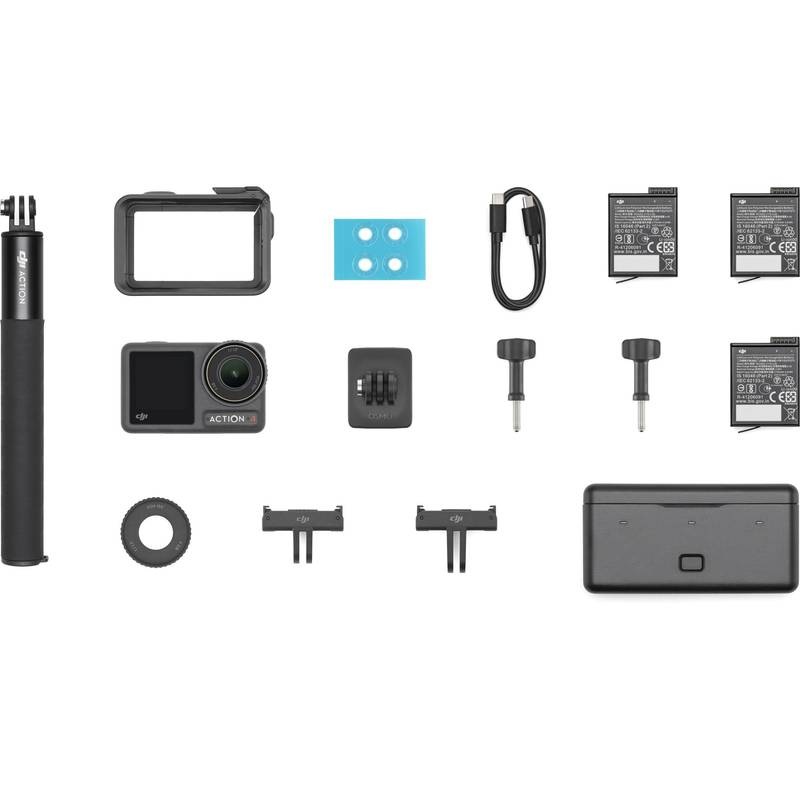 Outdoorová kamera DJI Osmo Action 4 Adventure Combo sivý