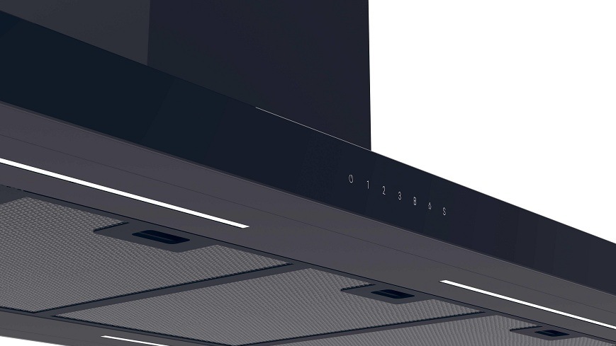 Odsávač pár Haier HATSI120BCS6BVOC čierny odsávač pár Haier HATSI120BCS6BVOC ID FEEL ovládací panel a ľad osvetlenie