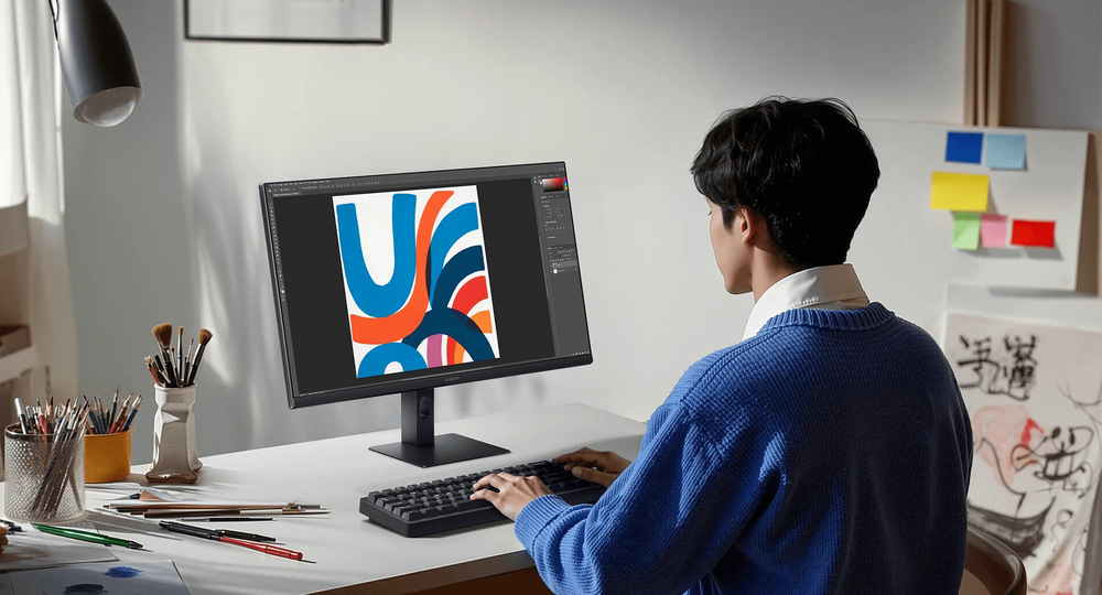 Monitor Xiaomi A27i čierny 99% sRGB a 16,7 milióna farieb zaručujú živé, realistické odtiene a jemné prechody bez rušivého pruhovania.
