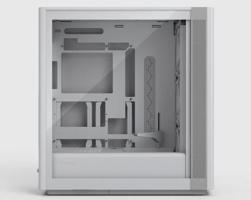 Case FRACTAL DESIGN Define One Light TG Clear Tint biela Vnútorný priestor počítačovej skrine FRACTAL DESIGN Define One Light TG Clear Tint s bočnicou z číreho tvrdeného skla