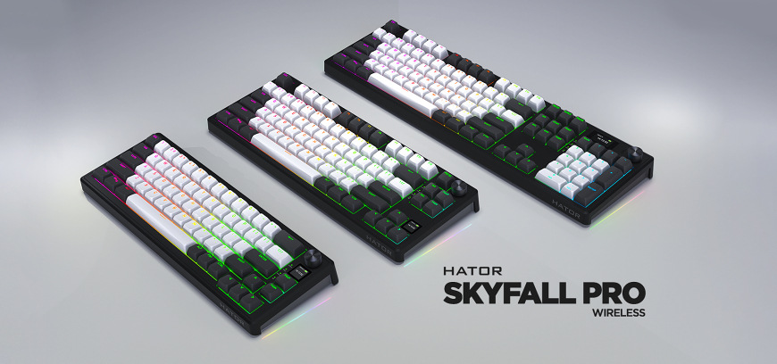 Klávesnica HATOR Skyfall Pro Wireless v troch veľkostiach