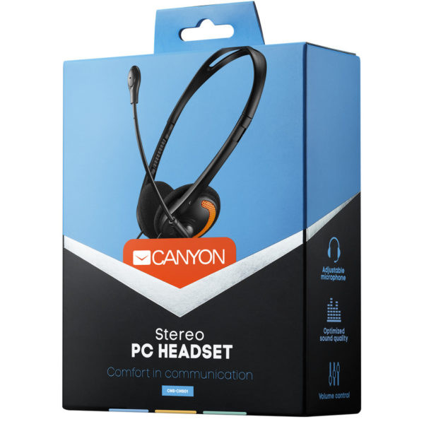 Headset Canyon CNS-CHS01BO čierny/oranžový