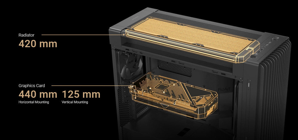 Case Asus ProArt PA602 WOOD METAL čierna Case Asus ProArt PA602 WOOD METAL čierna
