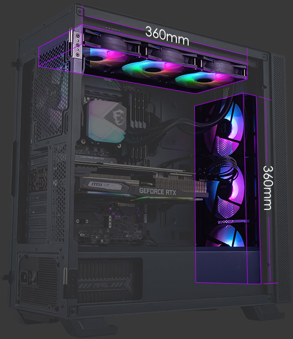 Case MSI MAG VAMPIRIC 300R čierna Case MSI MAG VAMPIRIC 300R čierna