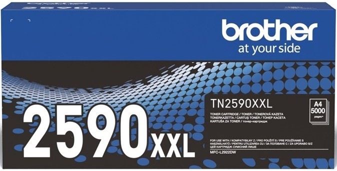 Originálny čierny toner Brother TN2590XXL s výťažnosťou 5 000 strán