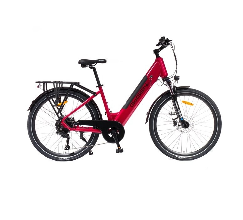 Elektrobicykel GoGEN Ardent HD 720 27,5 "18" 2026, červená farba.