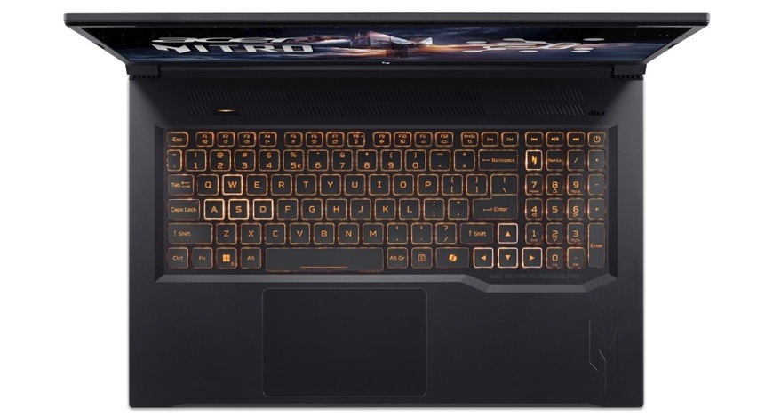 Notebook Acer Nitro V 17 AI (ANV17-41-R70P) čierny Acer Nitro V 17 AI zaujme aj klávesnicou premyslenou do posledného detailu