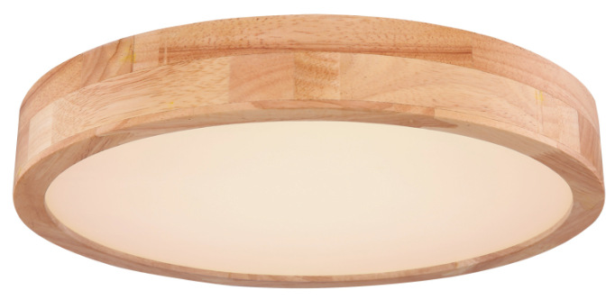 LED stropné svietidlo GLOBO Rainer, kruh, 60 cm, LED, 48W imitácia dreva