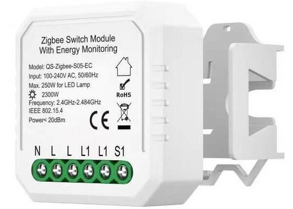 Modul IMMAX NEO SMART kontrolér s meraním spotreby V6 1-tlačidlový Zigbee 3.0, TUYA