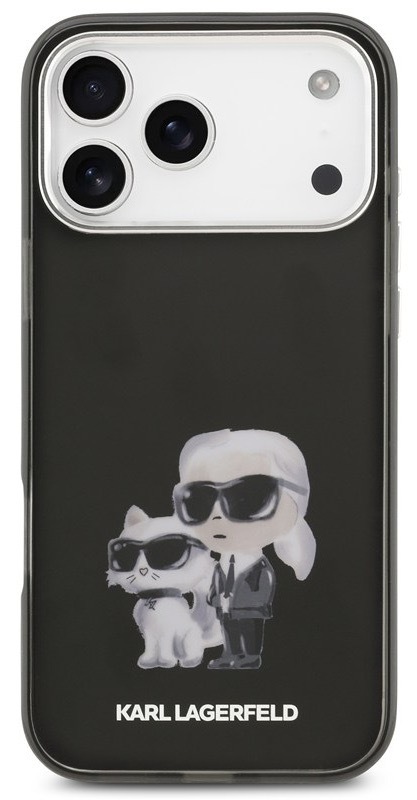 Kryt na mobil Karl Lagerfeld, pre Apple iPhone 17 Pro, čierna farba