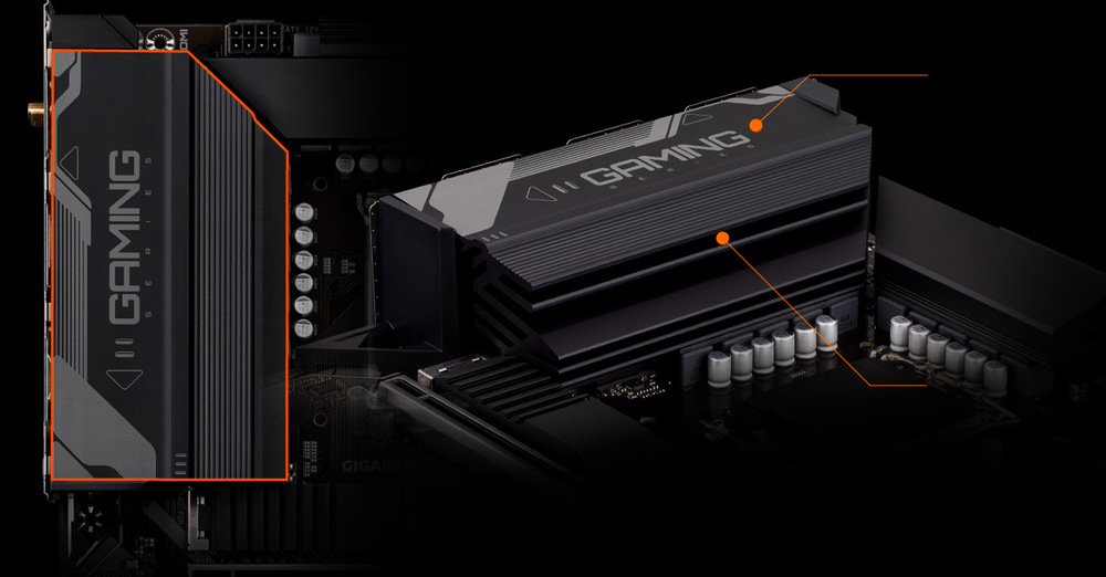 Základná doska GIGABYTE B760 GAMING X Chladiče MOSFET zvládnu efektívne odvádzať teplo, aby sa zostava neprehrievala