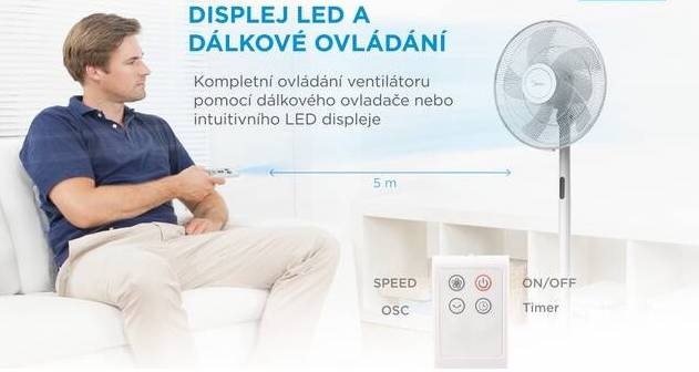Ventilátor stojanový Midea FS40-18BR biely