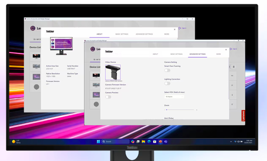 Monitor Lenovo ThinkVision T24d-40 23.8", WLED podsvietenie, IPS panel, 4ms, 1500: 1, 250cd/m2, 1920 × 1080 Full HD, - čierny