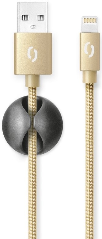 Kábel Aligator Premium USB/Lightning, 2m - zlatý