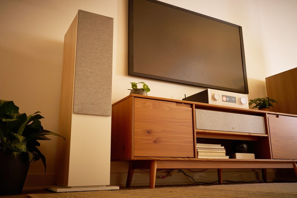 Reproduktor JBL STAGE 280F (1 ks) sivé/biele/hnedé