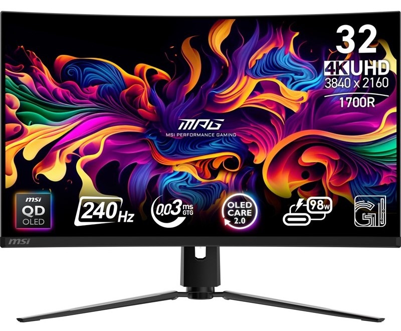 Herný monitor MSI MPG 321CURX QD-OLED čierny