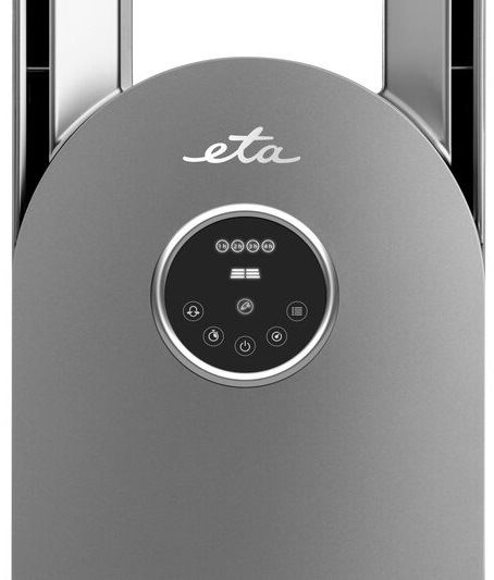Ventilátor ETA Trinity 3607 90000 sivý Detail na čierny okrúhly LED displej stĺpového ventilátora ETA Trinity