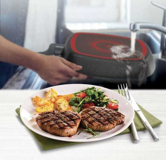 Panvica grilovacia Tefal Simply Clean B5674053, 26 x 26 cm Panvica grilovacia Tefal Simply Clean B5674053, 26 x 26 cm