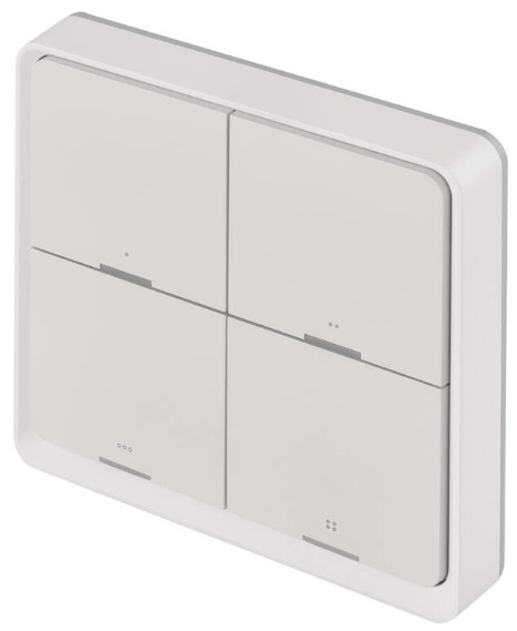 Vypínač EMOS GoSmart IP-2004ZW, ZigBee 3.0, 4-tlačidlový biely Vypínač EMOS GoSmart IP-2004ZW, ZigBee 3.0, 4-tlačítkový - biely