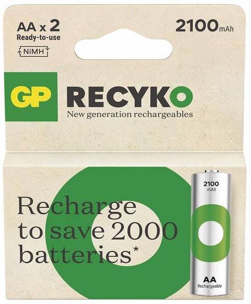 Batéria nabíjacia GP ReCyko 2100 AA (HR6), 2 ks