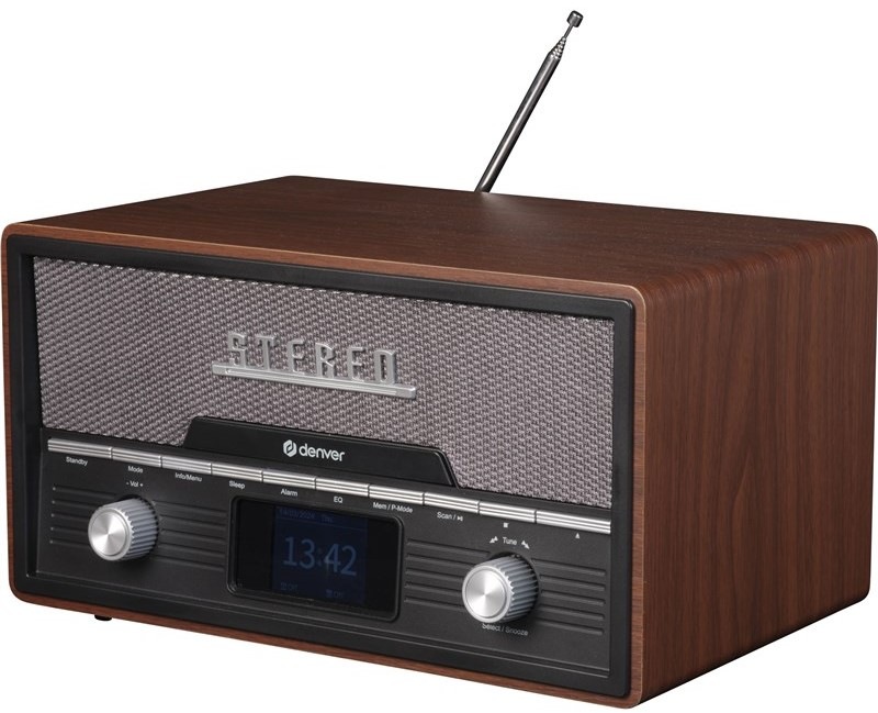 Rádioprijímač DAB+/CD Denver MDA-525DW hnedý