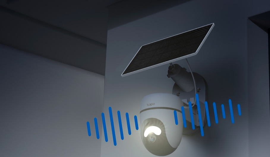 Aktívny alarm IP kamery TP-Link Tapo C630 KIT s osvetlením a zvukovým upozornením