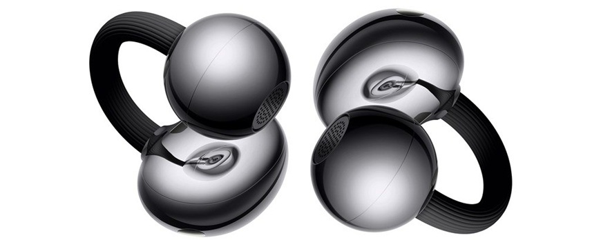 Slúchadlá Huawei Freeclip 2 čierna Detail obrázku sluchátek.