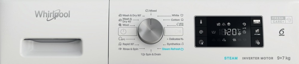 Práčka so sušičkou Whirlpool FreshCare+ FFWDB 976258 SV EE biela
