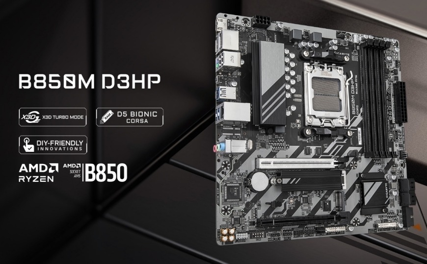 Základná doska GIGABYTE B850M D3HP Základná doska GIGABYTE B850M D3HP